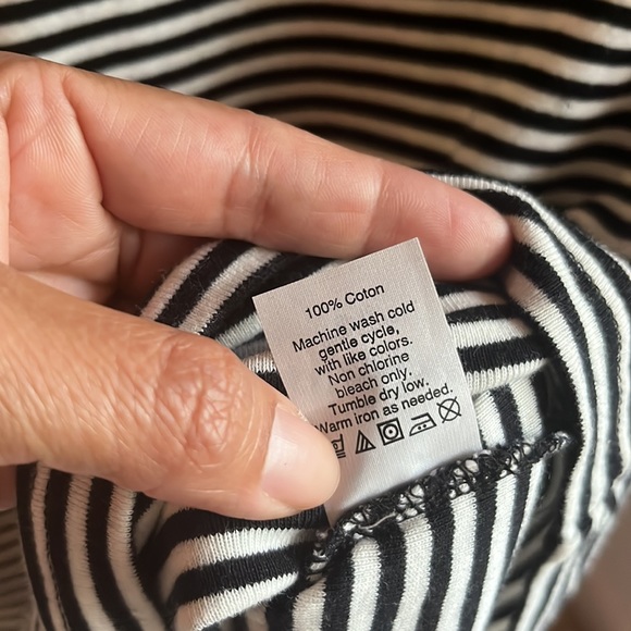 Madewell Lo Fi Tee in Mini Stripe Top Size Medium - Picture 8 of 12